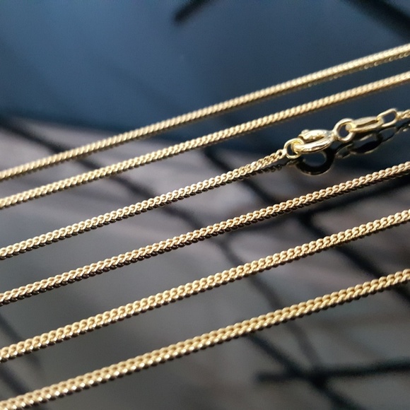 14K Gold over .925 Sterling Silver Curb Chain - Picture 2 of 6